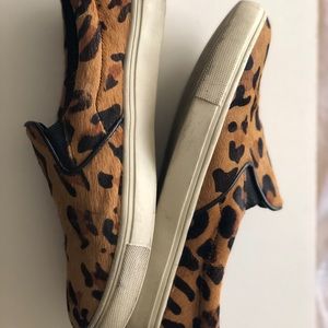 Steve Madden leopard slip on shoes
